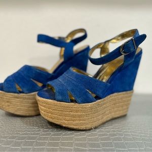 Blue 5 inch DV Dolce Vita wedges size 7